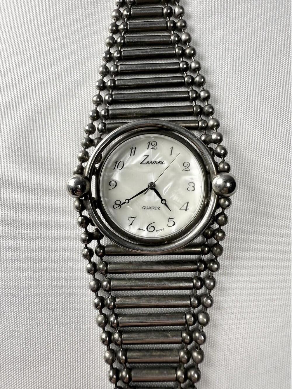 Vintage Zeemex Women’s Watch Wristwatch Silver Color